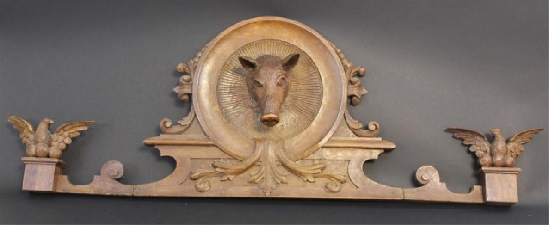 Antique Black Forest Style Boar's Head Plaque (1 of 7)