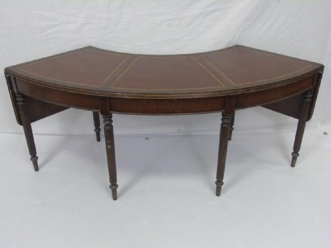 Antique Embossed Leather Drop Leaf Coffee Table (1 of 5)