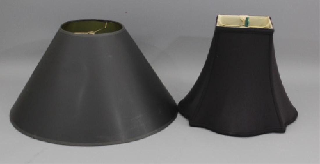 2 Black Lamp Shades with Gold/Champagne Interiors (1 of 7)
