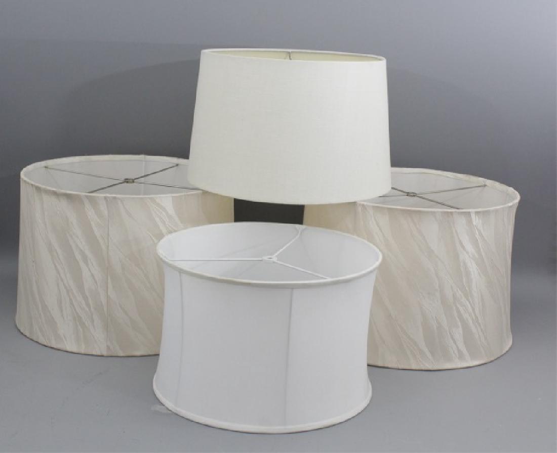 Pair Eggshell Swirl Fabric + 2 Drum-Shaped Shades (1 of 10)