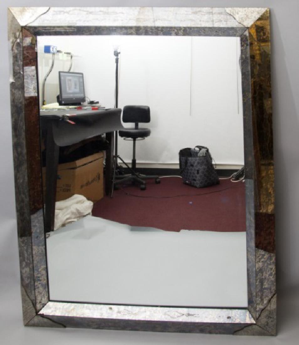 Large Mid Century Modern Silvered Glass Mirror (1 of 4)