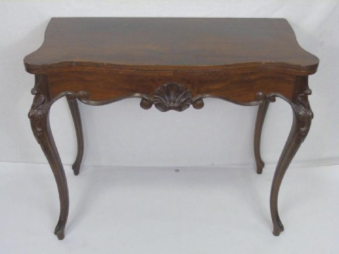Antique Carved French Rococo Mahogany Console (1 of 7)