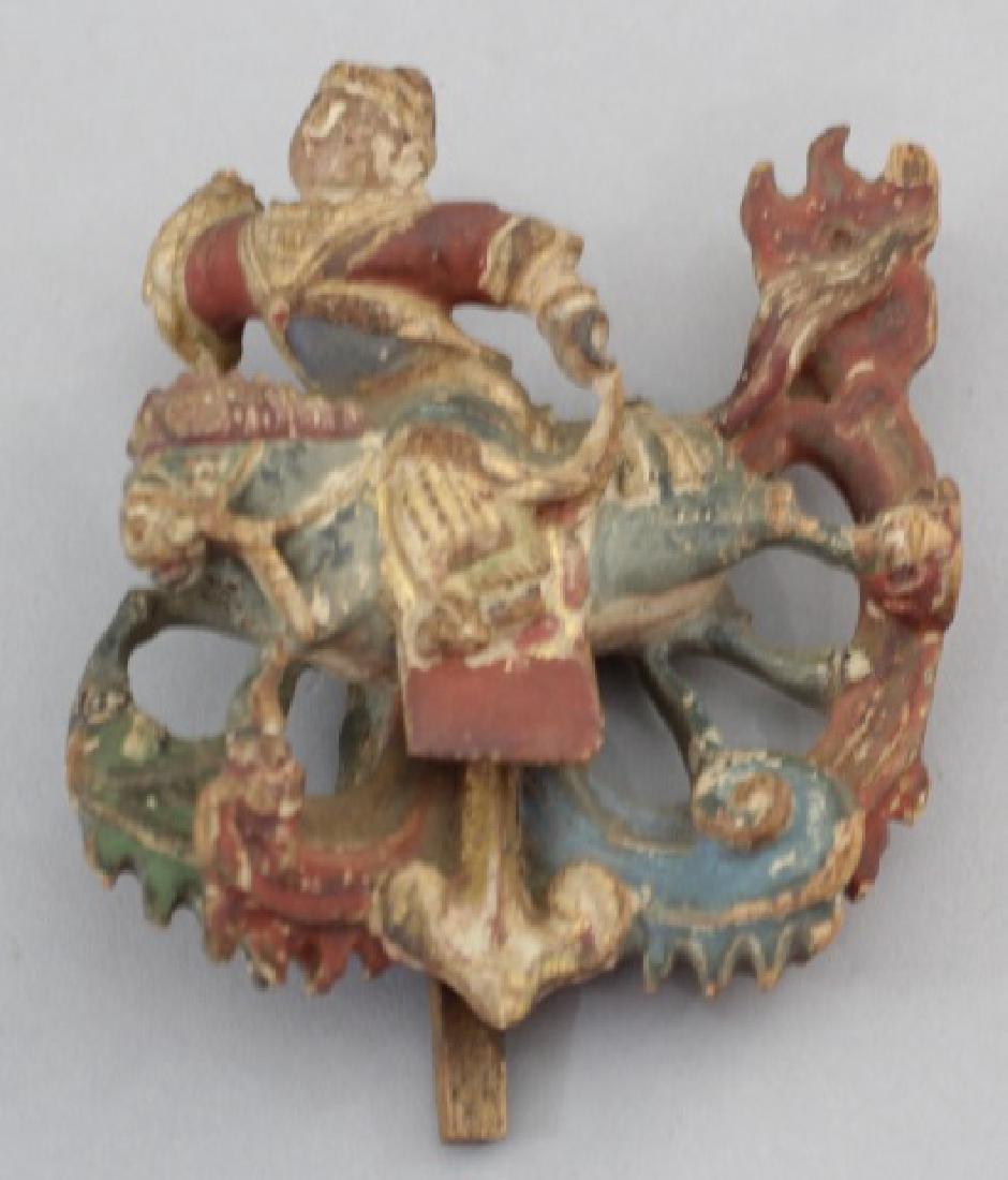 Antique Chinese Hand Carved & Painted Statue (1 of 7)