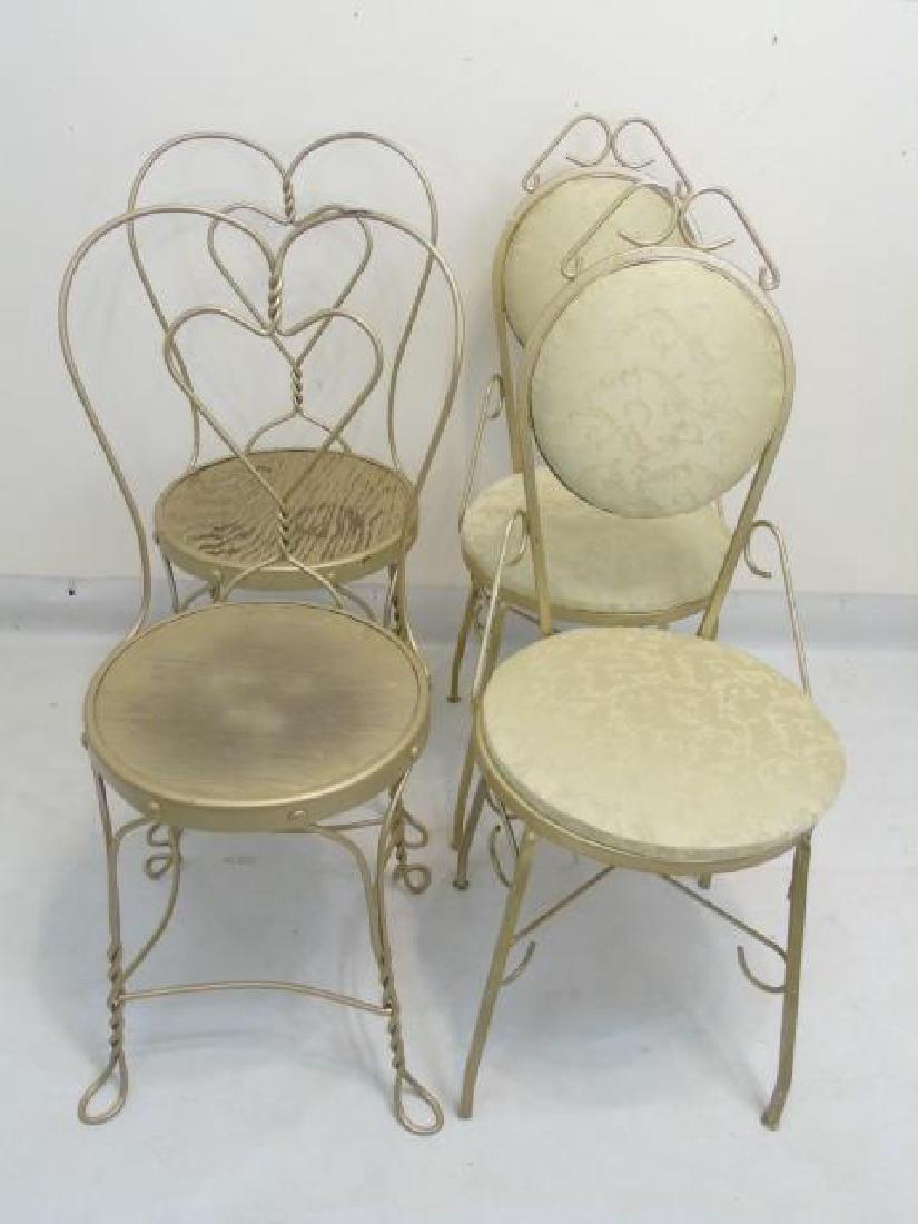 Four Vintage Wrought Iron Cafe Dining Chairs (1 of 4)