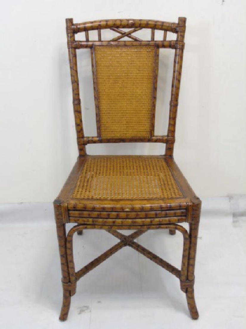 Antique Bent Bamboo & Rattan Side Chair (1 of 3)