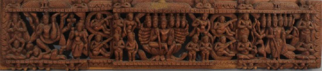 Vintage Hand Carved Indian Decorative Wood Panel (1 of 7)