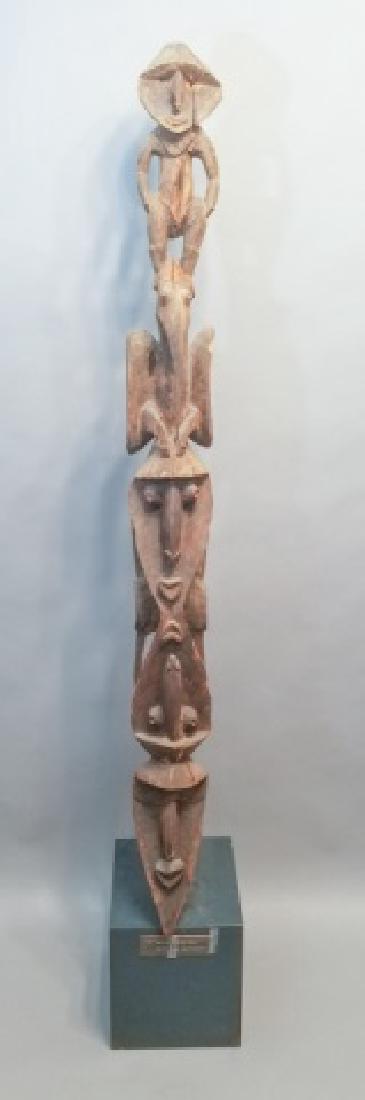 Hand Carved Totem Pole from Papua New Guinea (1 of 10)