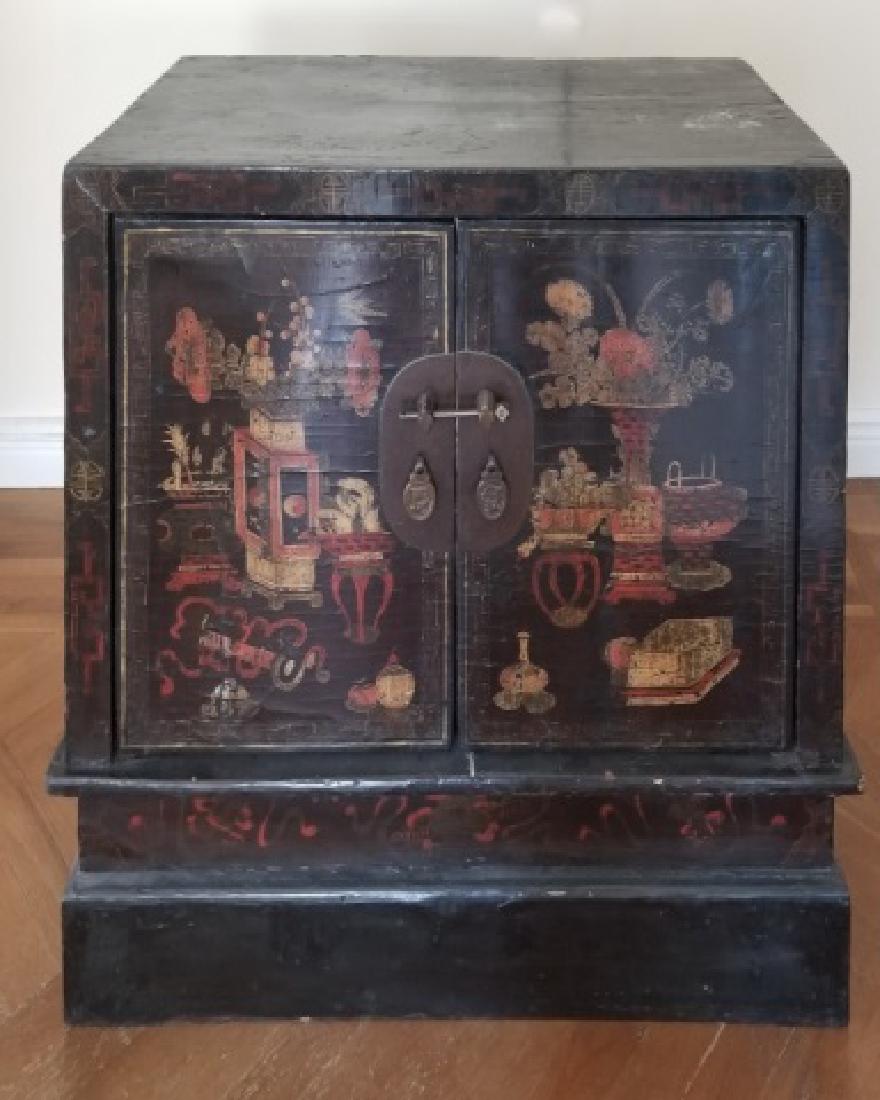 Chinese Hand Painted Lacquered Wood Console (1 of 9)