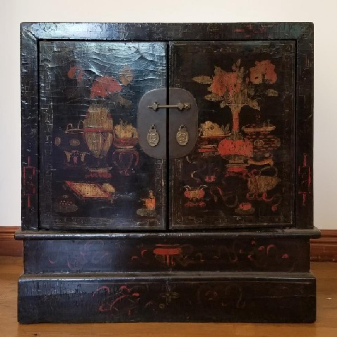 Chinese Hand Painted Lacquered Wood Console (1 of 8)