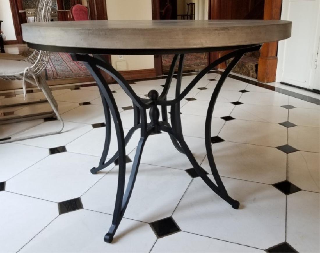 Contemporary Poured Concrete Top Dining Table (1 of 5)