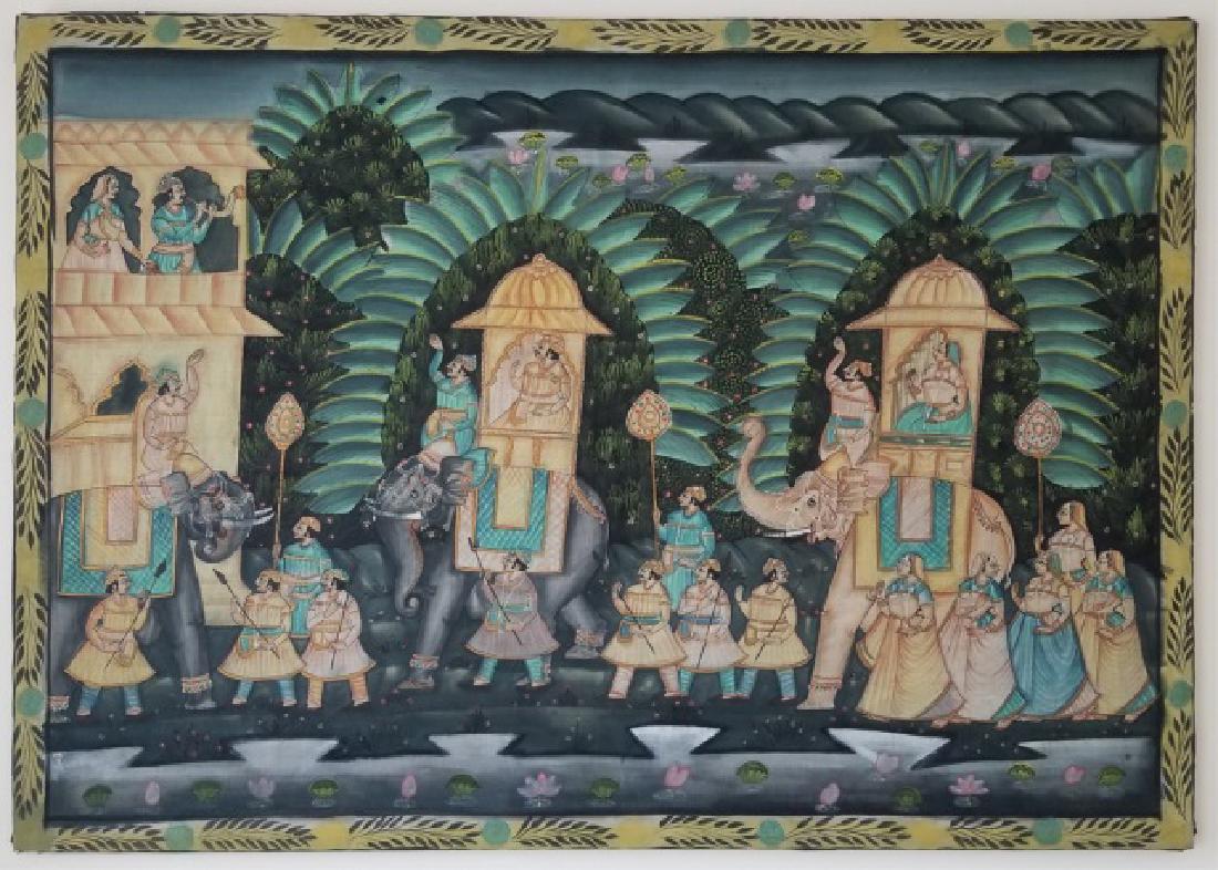 Large Indo Persian Painting of Court Scene (1 of 9)