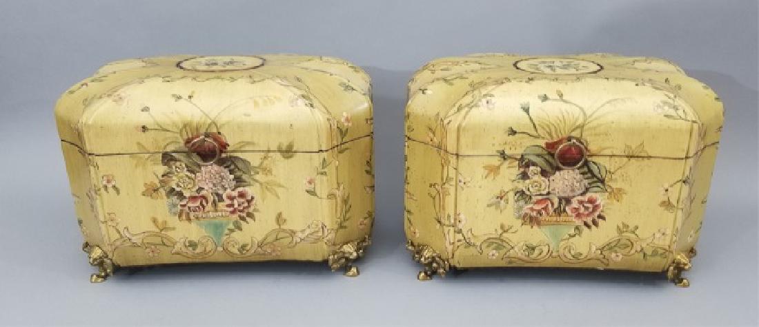 Pair Chinese Export Style Jewelry / Table Boxes (1 of 8)