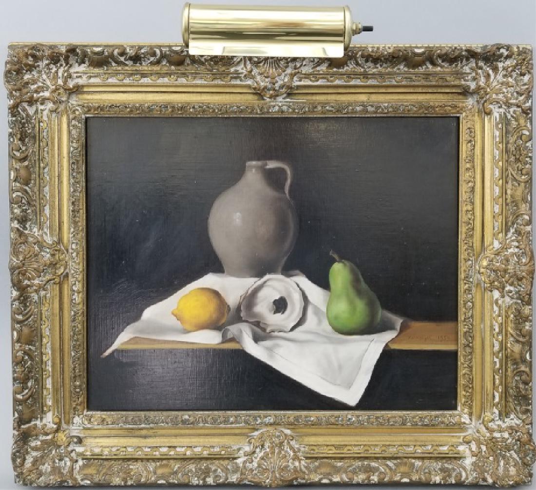 J. Maroger-Signed Still Life Oil Painting on Wood (1 of 7)