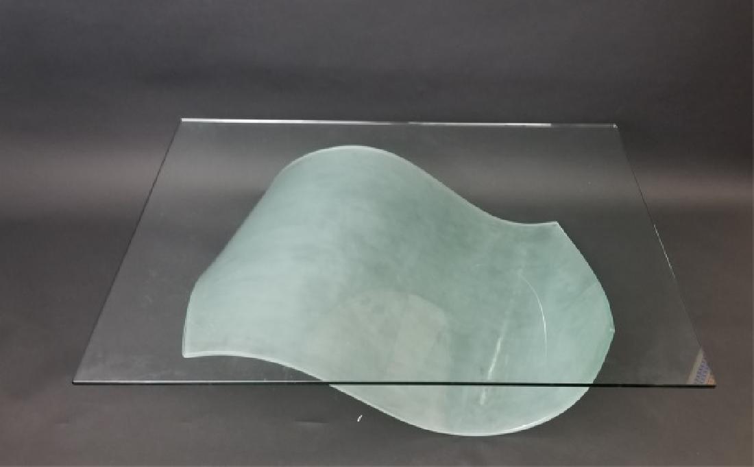 Roche-Bobois Modern Wave Glass Coffee Table (1 of 8)