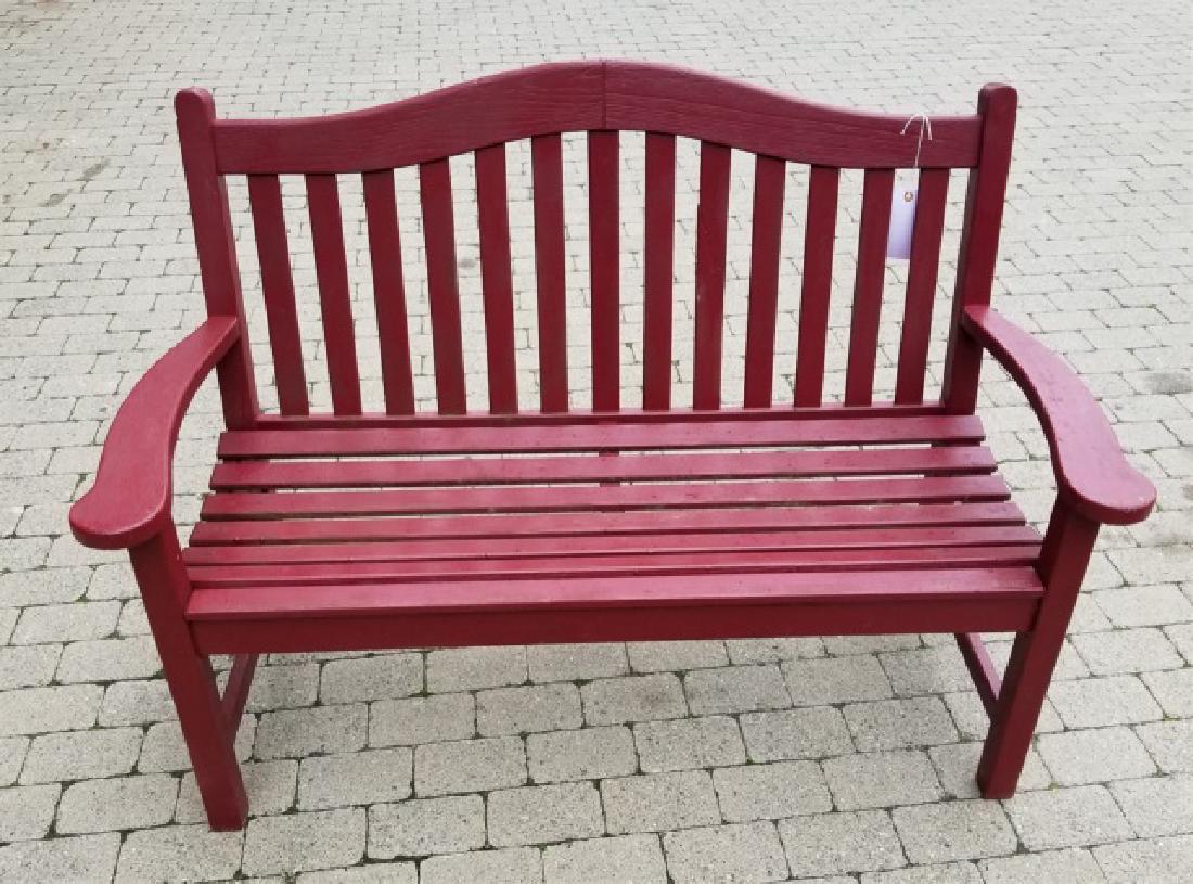 Camelback Red Wood Garden Bench Smith & Hawken (1 of 8)