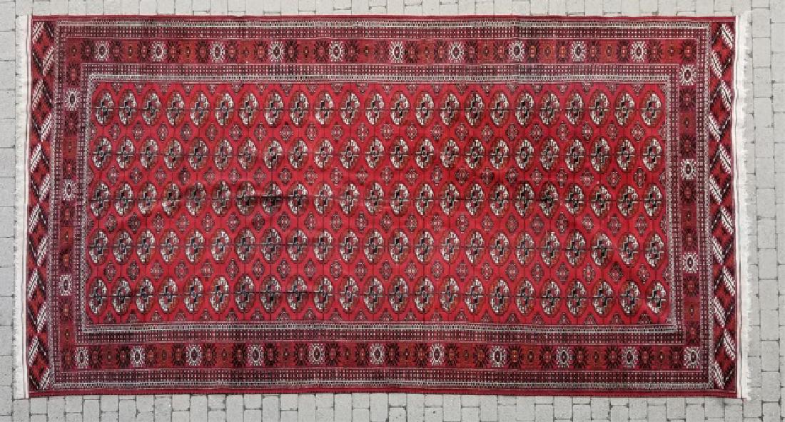 Persian Bokara Pattern Knotted Wool Carpet / Rug (1 of 5)