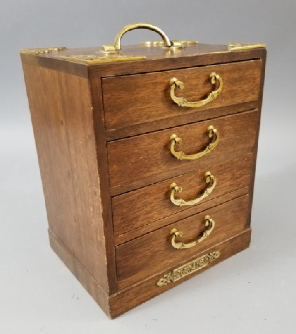 Asian Design Small Wood Jewelry Chest (1 of 8)