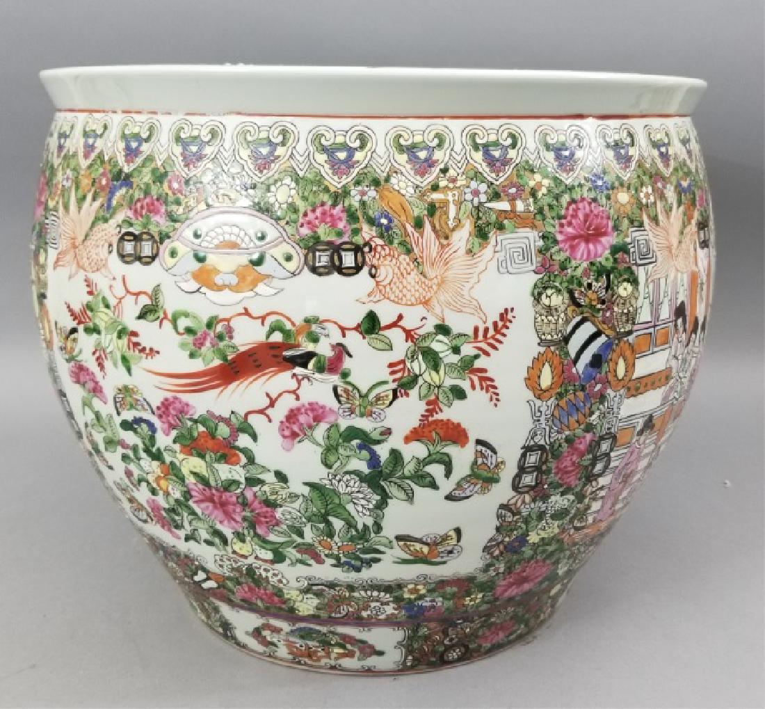 Signed Chinese Gold Fish Bowl Planter Pot 1 of 2 (1 of 7)