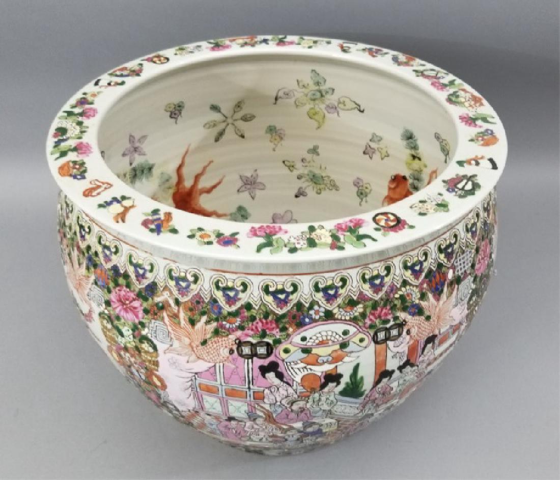 Signed Chinese Gold Fish Bowl Planter Pot 1 of 2 (1 of 6)