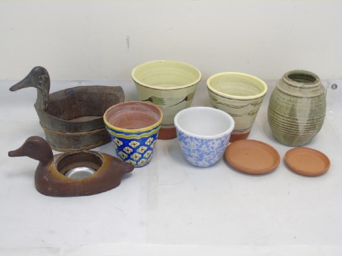 Collection - Wood & Pottery Items incl Wood Ducks (1 of 5)
