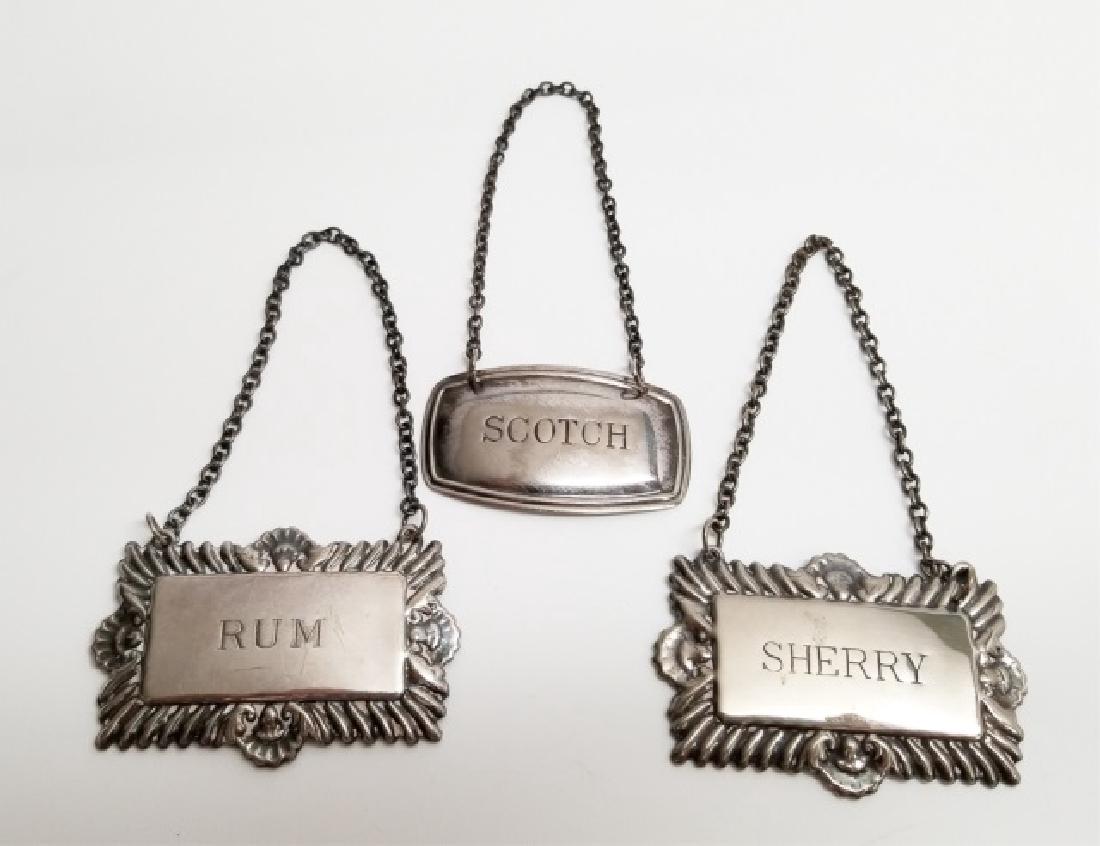 Antique English Silver Decanter Bottle Labels (1 of 8)
