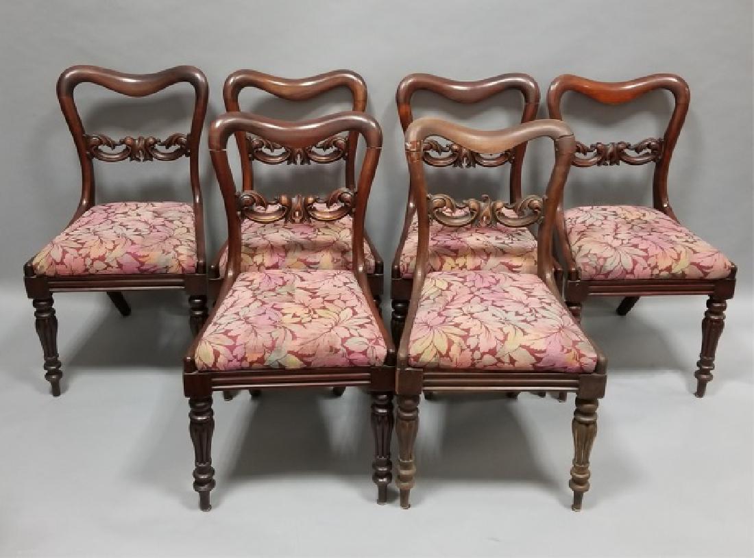 Set of 6 Victorian Mahogany Side Chairs Slip Seats (1 of 8)