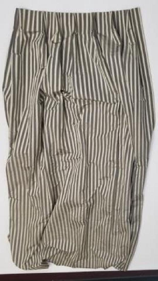 6 Elegant Silver & Grey Stripe Silk Curtain Panels (1 of 5)