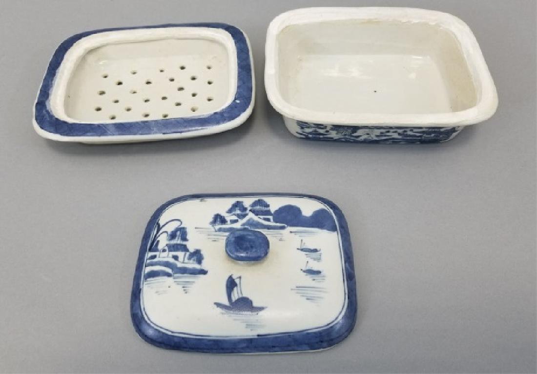 Chinese Canton Porcelain Soap Dish & Wash Bowl (1 of 10)