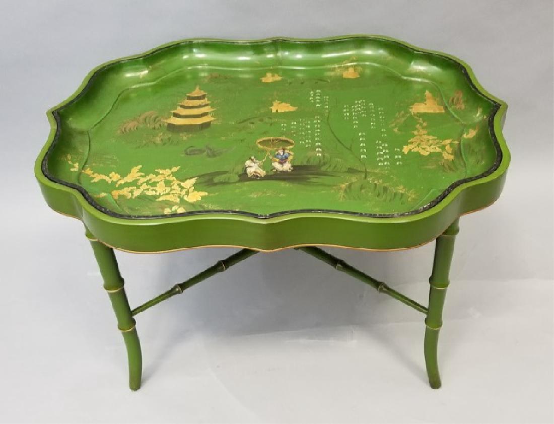 Contemporary Designer Tray Top Chinoiserie Table (1 of 7)