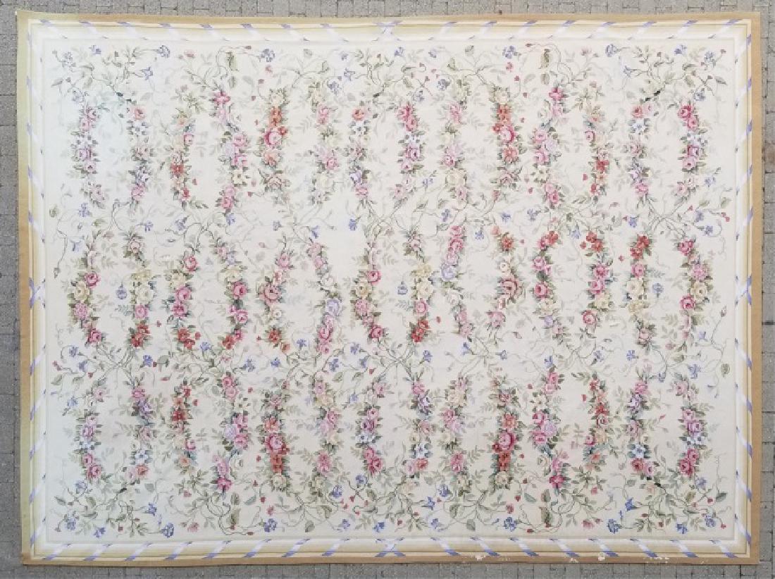 Stark Aubusson Style Floral Woven Wool Rug (1 of 8)