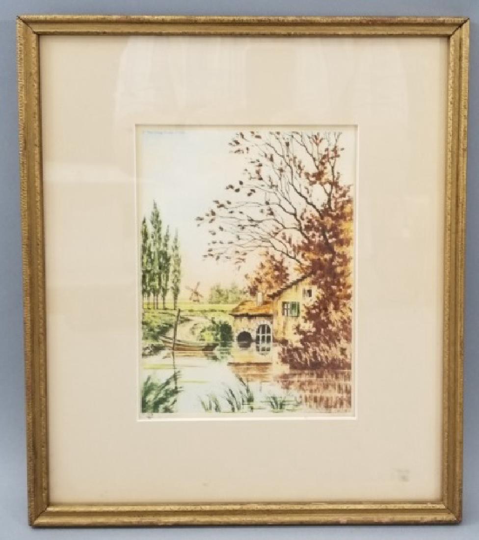 Antique Paris Etching Society Framed Dutch Print (1 of 10)