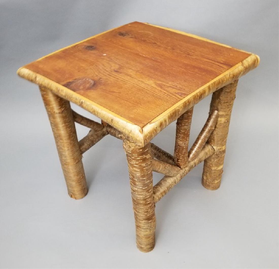 Adirondack Style Log Construction Side / End Table (1 of 8)