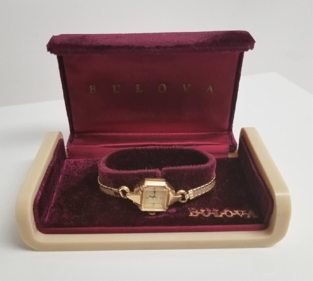 Mid Century Ladies Bulova Bracelet Watch 14k YG (1 of 7)