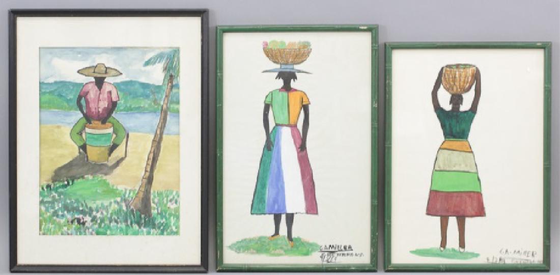 Trio of Watercolors by Miller Grenada West Indies (1 of 10)