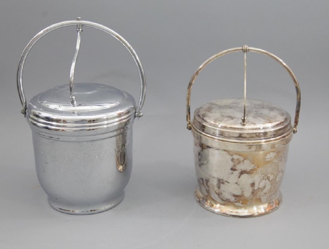 Pair of Silvertone Ice Buckets (1 of 8)