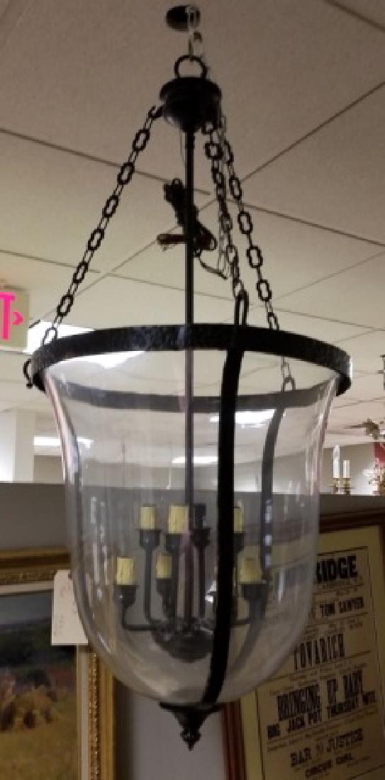 Inverted Glass Cloche Dome 8-Light Lantern (1 of 5)