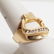 Estate Modernist 14kt Yellow Gold & Diamond Ring