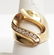Estate Modernist 14kt Yellow Gold & Diamond Ring - 7