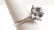 Estate 18k White Gold 1 Ct Diamond & Sapphire Ring - 2