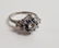 Estate 18k White Gold 1 Ct Diamond & Sapphire Ring - 4