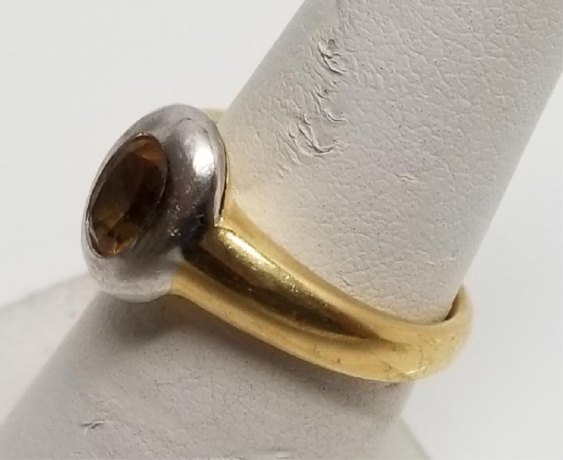 Estate 18kt White & Yellow Gold Citrine Ring (1 of 6)