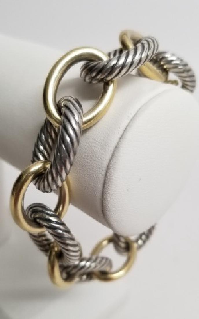 David Yurman XL Link Bracelet Sterling & 18k Gold (1 of 5)