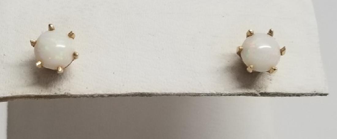 Vintage Pair 14kt Yellow Gold & Opal Earrings (1 of 6)