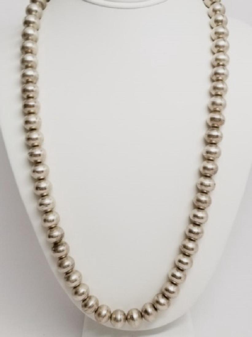 Native American Style Sterling Bead Necklace (1 of 8)