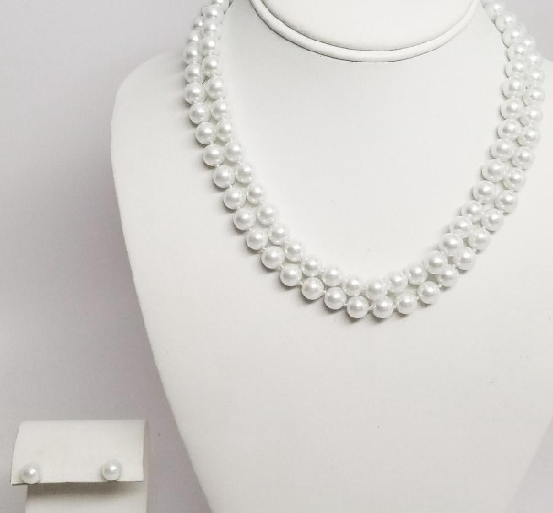 Pair of Akoya Style High Luster Pearl Necklaces (1 of 8)