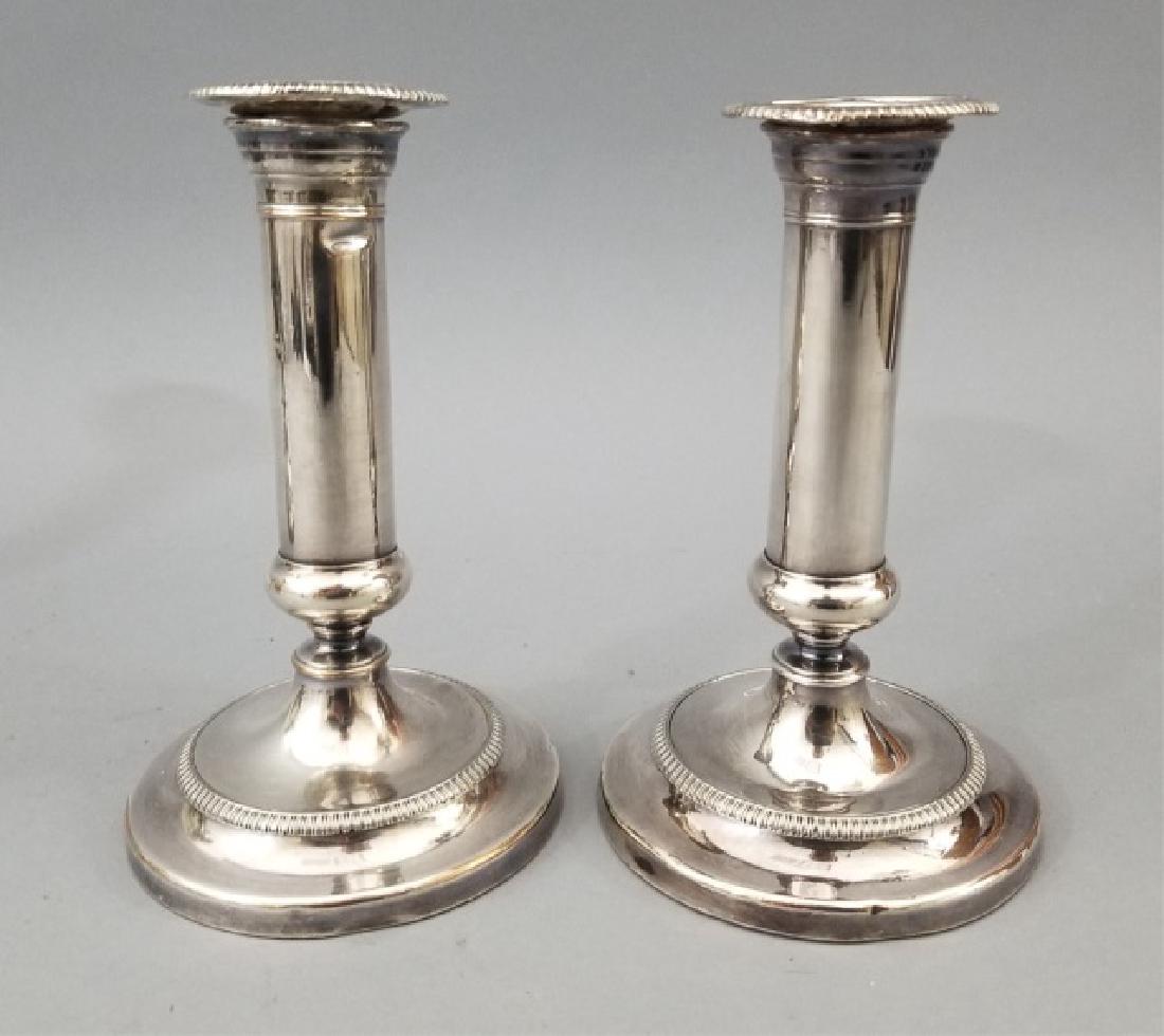 Two Pairs of Antique Silver Plate Candlesticks (1 of 8)