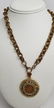 2 Antique Victorian Chain Necklaces w Vintage Coin - 2