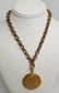2 Antique Victorian Chain Necklaces w Vintage Coin - 7