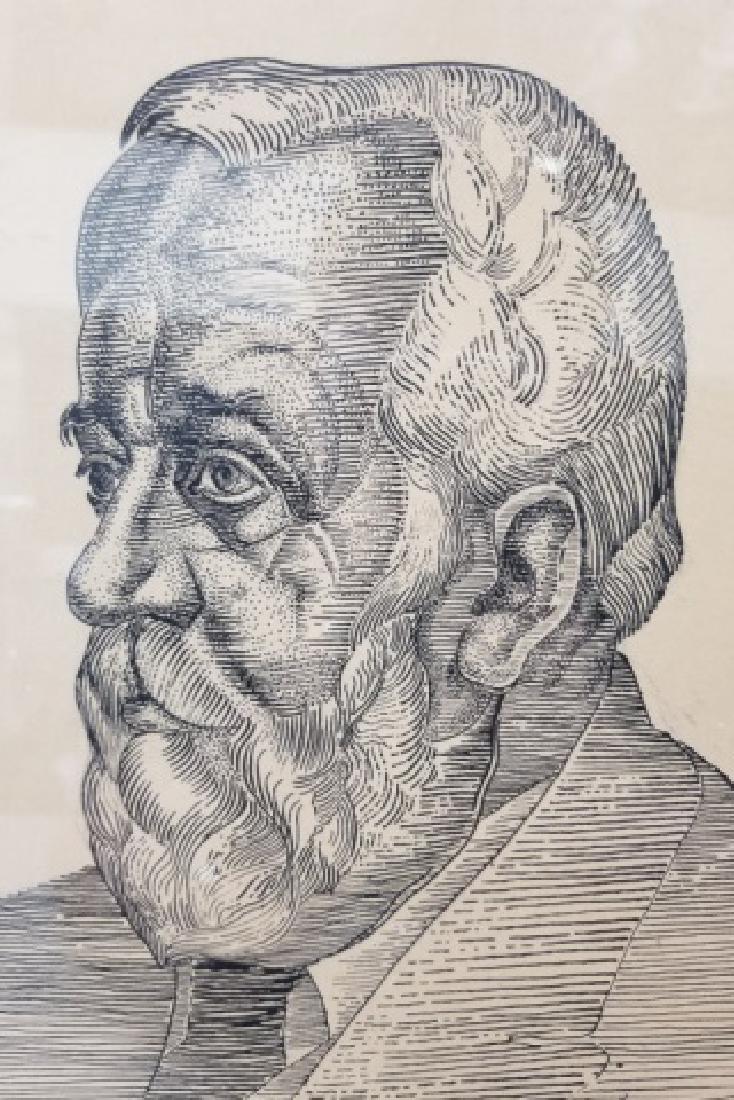 David Burliuk - Ink Drawing of Berukov Dated 1926 (1 of 6)