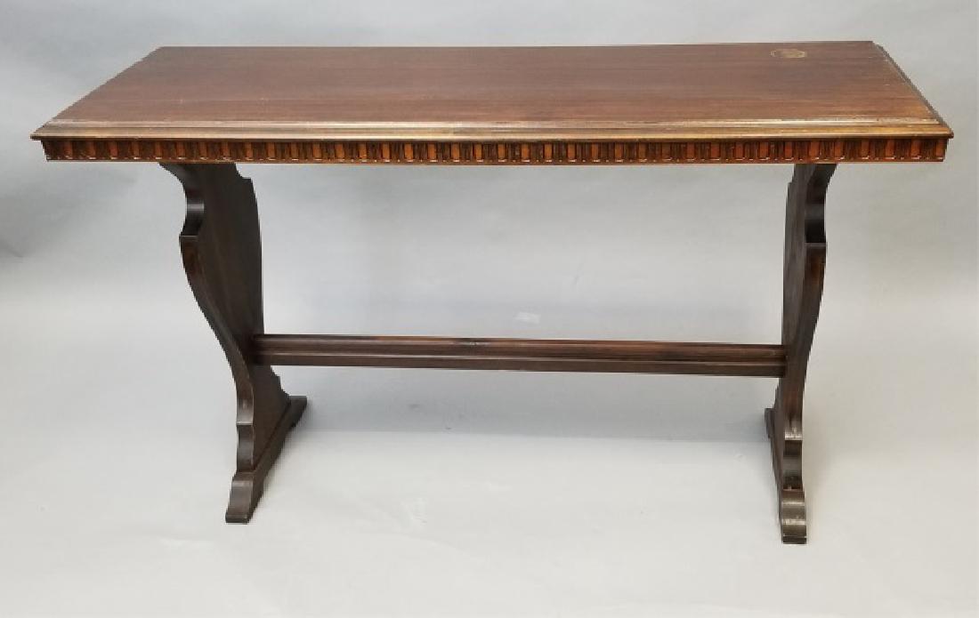 Antique Mahogany Console w Baroque Revival Carving (1 of 6)